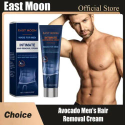 East Moon Avocado Man Hair Removal Cream Intimate Areas Good Smelling Non Irritating Permanent Painless Body Beard Hair Remover