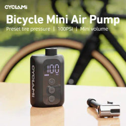 CYCLAMI A5s Bike Electric Tyre Inflator Mini High Pressure Velo Air Pump Inflator Bicycle MTB Cycling Accessories