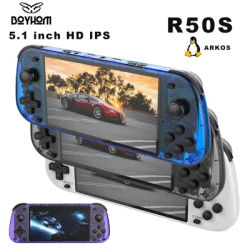 BOYHOM 128G 5.1 Inch Large Screen R50S Game Console Open Source 854*480 IPS 4200mAh Handheld Retro Video Gaming Player Boy Gifts