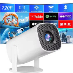 P30 Mini Projector Android 11 WiFi6 4K HDR 1080P BT5.0 Outdoor Movie Projector 1280x720P Home Cinema