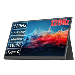 LANLIPU 16inch Portable Monitor 120HZ 1200P 16:10 100%sRGB HDR 400Cd/m² Game Display For Laptop Macbook Phone Switch Xbox PS4/5