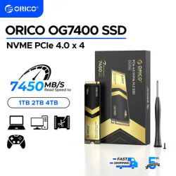 ORICO OG7000 1TB 2TB PCIe Gen4 NVMe SSD, Up to 7400MB/s,, Graphene Thermal Solution, Ideal for 4K Video Editing 3D Rendering PS5