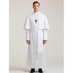 Retrò Vintage Medievale Rinascimento Cappotto Costume di fantasia Prete Costume Per uomo Halloween Carnevale Performance LARP Fiera Rinascimentale Adulti Body / Tutina