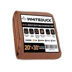 White Duck 18 oz. 100percent Cotton Canvas Tarp Brown 20x30ft QY-BIBA-1PQ7