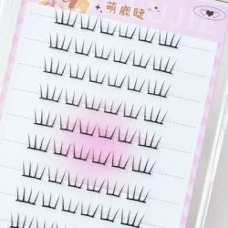 No Glue Need Individual Lashes Cluster Self Adhesive Korean U Shaped Natural False Eyelash Makeup DIY Eye Lash Extension