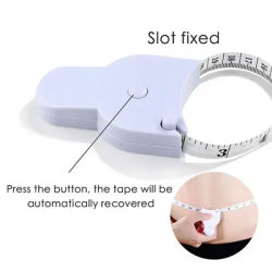 Body fat caliper and Waist Measurement Tape set - handheld fat caliper and tape combination, portable fitness measuring tool