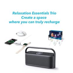 Soundcore Motion X600 + Eufy Permanent Outdoor Lights E22 100ft + Anker MagGo Wireless Charging Station (3-in-1)