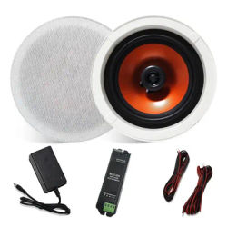 MUXEARK 300W 6.5 ''haut-parleur Bluetooth au plafond filaire système de haut-parleurs encastrés à la maison adapté avec récepteur amplificateur pour bain intérieur