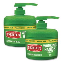 O'Keeffe's Working Hands Hand Cream, 10 oz Pump Bottle, 2/Carton (GOR116639)