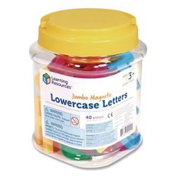Learning Resources Jumbo Lowercase Magnetic Letters, 1.5" Tall, Assorted Color Characters, 40 Pieces (LRNLER0451)