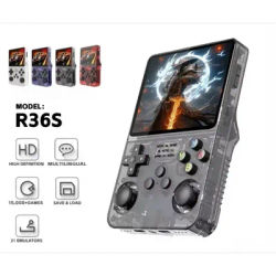 NEW R36S Mini Open Source Handheld - 3.5" IPS Linux Retro Gaming Console 128G Preloaded Games & Plug & Play Starter