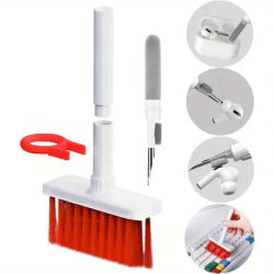 Kit de nettoyage 5 en 1, brosse de nettoyage pour clavier d'ordinateur, stylo de nettoyage pour écouteurs, outils de nettoyage pour Airpods, extracteur de capuchons de touches, ensemble de nettoyage