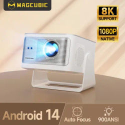 Magcubic 900ANSI Android 14 Projector Auto Focus Support 8K Native 1080P With Wifi6 BT5.4 16G Allwinner H726 Portable HY350Max