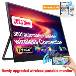 18.5”15.6“ Portable Wireless/Wired Monitor 1080P IPS External Second Screen for Laptop PC Cell PHONE Switch Xbox PS4/5 Xbox
