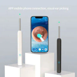 Ear Wax Removal Tool with HD Camera Smart Visual Ear Cleaner with with 6 LED Light & Multi Replacement Tips for Cleaning