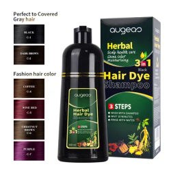 Natural Fast Hair Dye Hair Cream 3 In 1 Hair Dye Shampoo Cleaning Shampoo Plant Essence Cover Gray White Hair shampoo Women Men