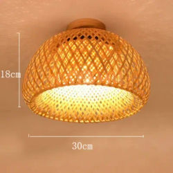 Plafonnier en osier de bambou Boho fait à la main, ferme traditionnelle, chambre à coucher, pépinière, couloir, balcon, couloir de thé, plafonnier