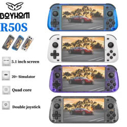 5.1 inch HD IPS Screen R50S Retro Handheld Console Classic Game Portable Video Player Built-in 4200mAh Li-battery 20+ Simulator