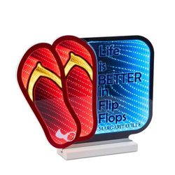 Margaritaville Flip Flop EkkoLight 12"H by Melrose in Red Blue (Size OS)