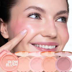 1PC Vibrant Blush Palette, Low Saturation Tones, Matte Makeup, Brighten, Color Rendering, Suitable for Christmas/Festival/Party