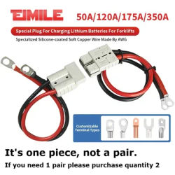 1pc 50A 120A 175A 350A Anders Plug Connectors With 20cm-300cm Wire 600V 4-50 Square Male Female Rechargeable Battery Connector