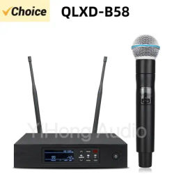 QLXD-B58 800/900MHz High Quality Professional Wireless Microphone UHF Handheld Microphone Stage Performance Singing Party