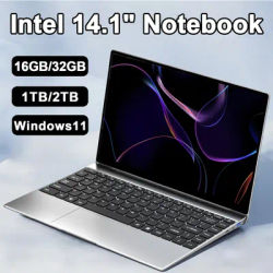 2025 New Intel Laptop Computer 14.1 inch FHD Gaming Laptops Windows 11 SSD 2TB DDR4 16/32GB PC Notebook 1920*1080 Display Office