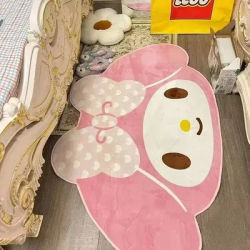 Tapis décoratif My Melody pour chambre de fille, Pashmina, couverture de chevet, coiffeuse, coussin, cadeau pour décoration de chambre à coucher