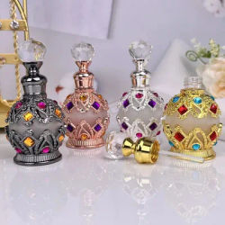 15ML Glass Vintage Style Perfume Bottle Arab Style Reusable Essential Oils Dispensing Bottle Spray Atomizer For Beauty Salon