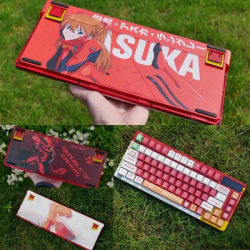 NEW ROG Night Demon75 No. 2 Machine EVA Asuka Wireless 3-mode Keyboard Customized Gaming Mechanical Keyboard Touch Office