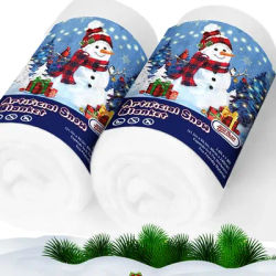 Rouleau de fausse couverture de neige de noël, tapis de neige artificielle blanche pour arbre de noël, Village, accessoires de neige d'hiver, décoration de fête d'anniversaire