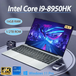 NEW intel Core i9-8950HK laptop 16GB RAM 2TB SSD Portable laptops 1920*1080 i9-8950hk Notebook computer 14.1-inch Office laptop