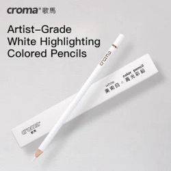 Croma Artist-grade White Highlight Colored Pencils Oil-based Colored Pencils Student Drawing Art Supplies Sketch Colored Pencils