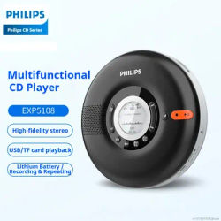 Nouveau Philips EXP5108 Mini lecteur CD rétro pratique Support CD/TF sans fil Bluetooth maison HiFi stéréo MP3 disque haut-parleur boîte