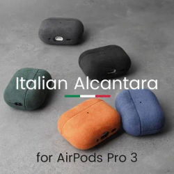 ALCANTARA Case for AirPods Pro 3 Luxury Suede Leather Cases Wireless Bluetooth Headset Turn fur Cover