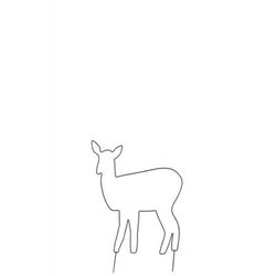 Decorazione da giardino renne in metallo nero 46x0,5x75 cm