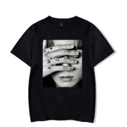 Camiseta Vintage con gráfico de Jungkook hauts de gran tamaño camiseta gótica para mujerTops de moda gótica estética Kpop