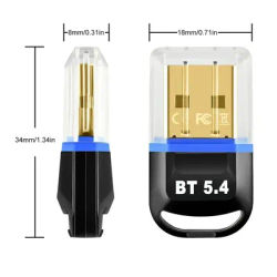 Adaptateur Bluetooth 5.4, Dongle USB, récepteur pour haut-parleur, souris sans fil, clavier, transmetteur Audio