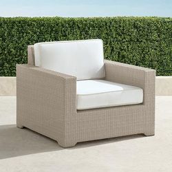 Palermo Lounge Chair in Dove Wicker - Quick Dry, Botanic Bliss Glacier - Frontgate