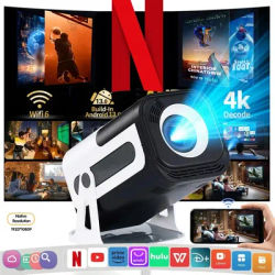 DEYSINN 4K Android 13 Projector Native 1080P 390ANSI HY320 Dual Wifi6 BT5.0 1920*1080P Cinema portable Projetor upgrated HY300