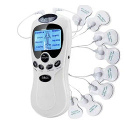 Dual Output Electrode Massager with 8 Modes TENS Low Pulse Acupuncture Electric Muscle Stimulator for Body Slimming