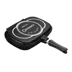 1 padella antiaderente bifacciale teglia da forno - pentolame pressofuso con cottura a pressione su entrambi i lati per frittate, panini, pollo, barbecue più, design in alluminio resistente per
