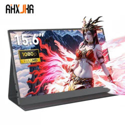 AHXJKA 15.6”Portable Monitor Travel Gaming Display 1080P HDR 16:9 Low Blue Light for Laptop Switch ps4 ps5 Xbox Cell Phone PC