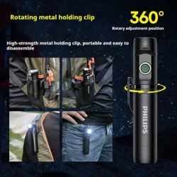 Philips Nouvelle torche de travail magnétique SFL2201, 90 ° Lampe frontale d'urgence pivotante, lampe d'angle magnétique pour toutes sortes de travaux professionnels