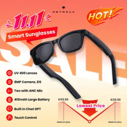 AI smart Bluetooth glasses ultra-high-definition camera pixels video recording stabilization Bluetooth calling