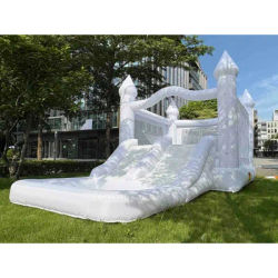White Bouncy Castle Jumping House Slide For Kids Bouncy House Withe For Children Outdoor Toys With Blower Air Pump