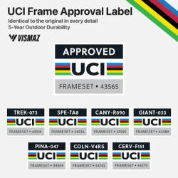 Square Frame Approval Label Certification Bike Stickers Bicycle Decal