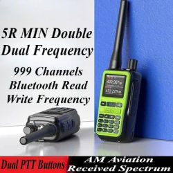 Baofeng 5R MINI Radio bidirectionnelle pour utilisation en voiture talkie-walkie Portable Compact Programmable Bluetooth longue portée avec chargeur de véhicule