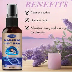 UITIKUE Magnesium Relaxation Spray 30ml - Lavender Oil for Massage & Sleep, Plant-Based Formula, Gentle Skin Care