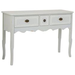 Tavolino da ingresso in legno con 3 cassetti 120x40x82,5